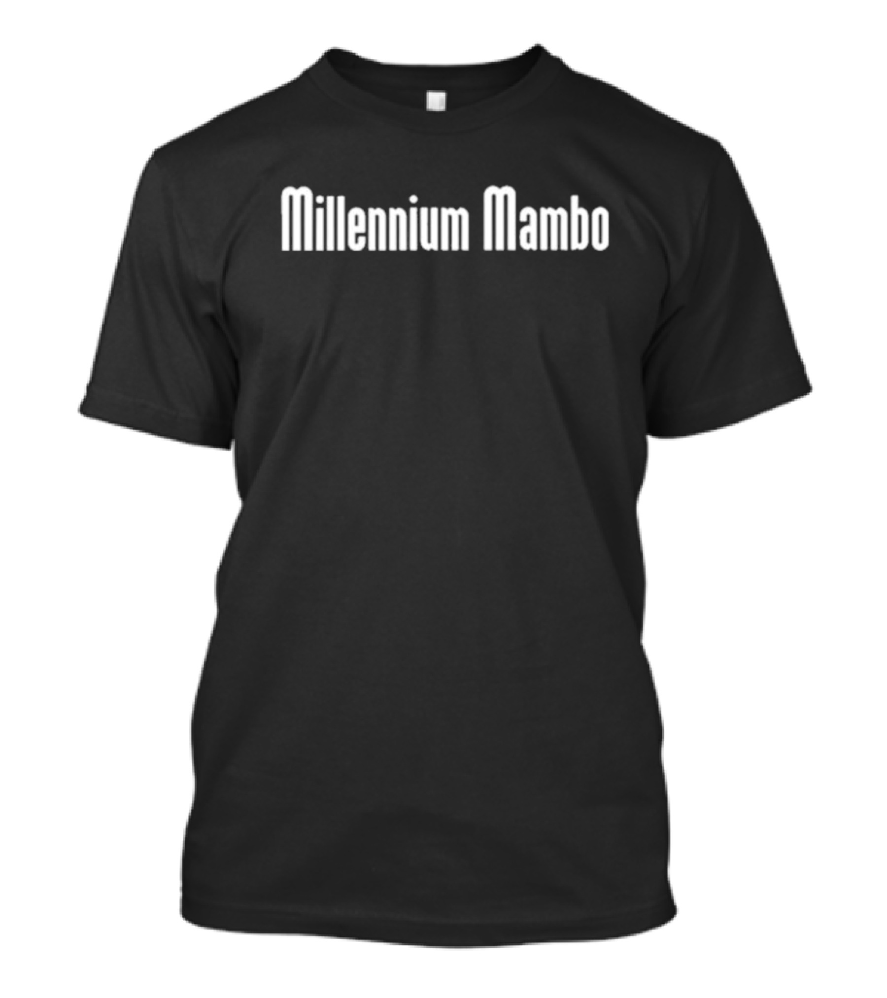 Millennium Mambo Movie Bold White Serif Text T-Shirt