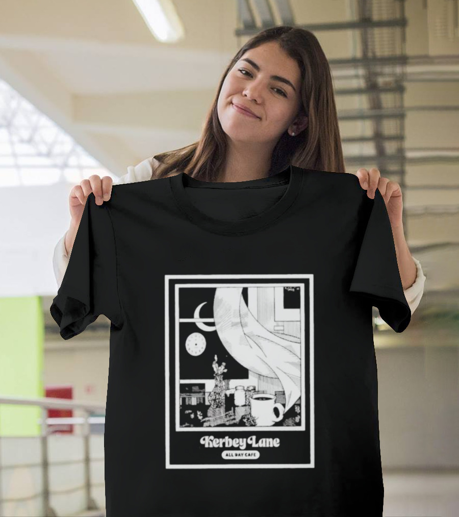 Kerbey Lane All Day Cafe Night Window Scene T-Shirt