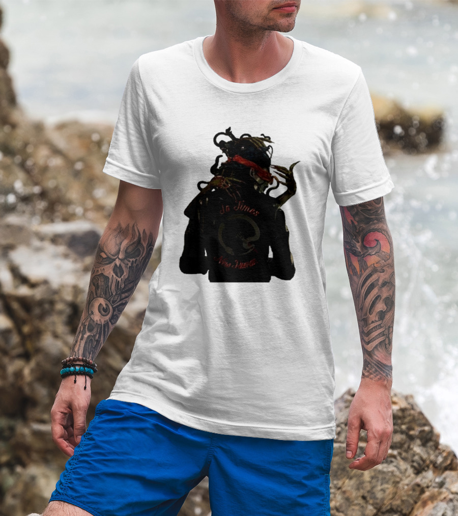 QOTSA In Times New Roman Blindfolded Figure With Entangled Hands T-Shirt