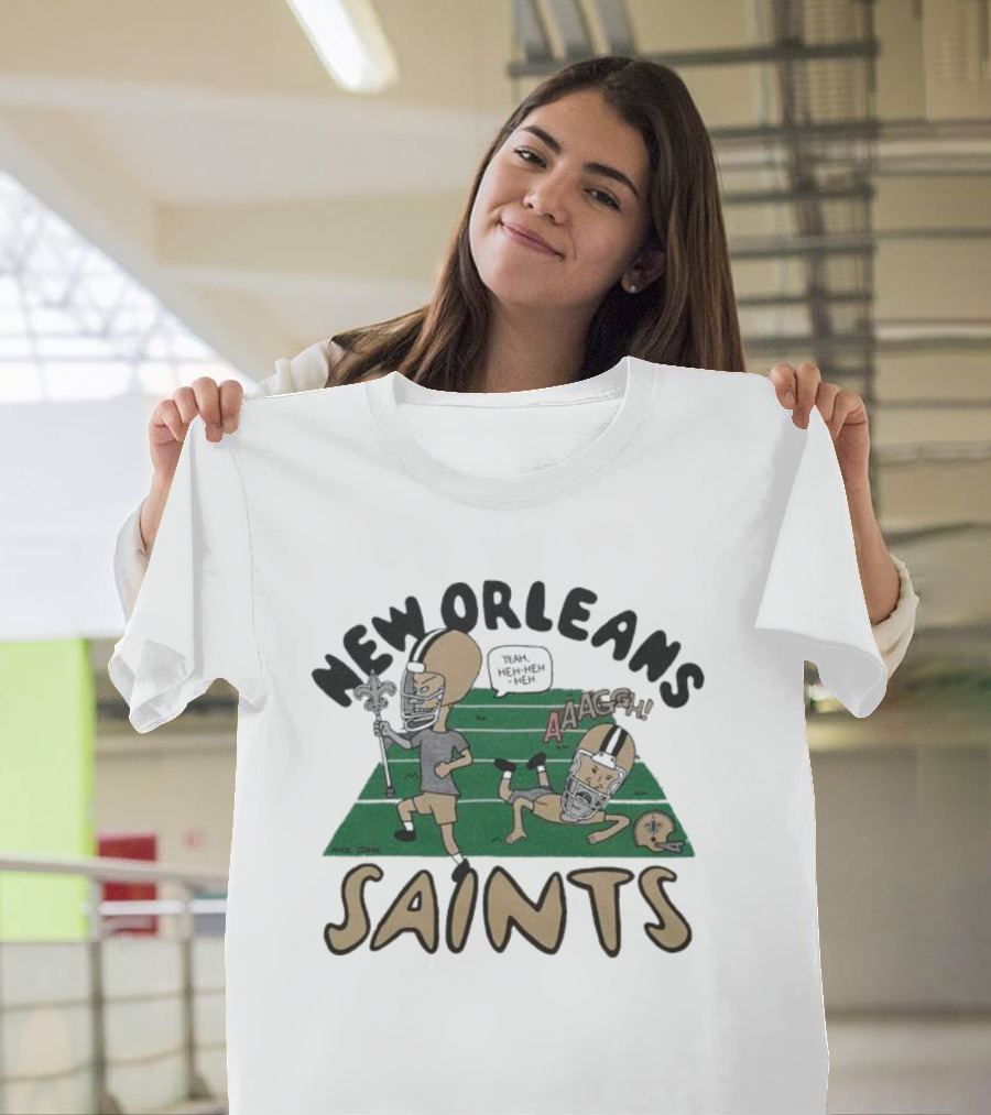 New Orleans Saints Beavis And Butt-Head Football Antics Yeah T-Shirt
