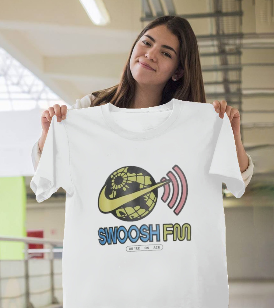 Niike Sportswear Max90 Swoosh FM We're On Air Global Broadcast Signal T-Shirt
