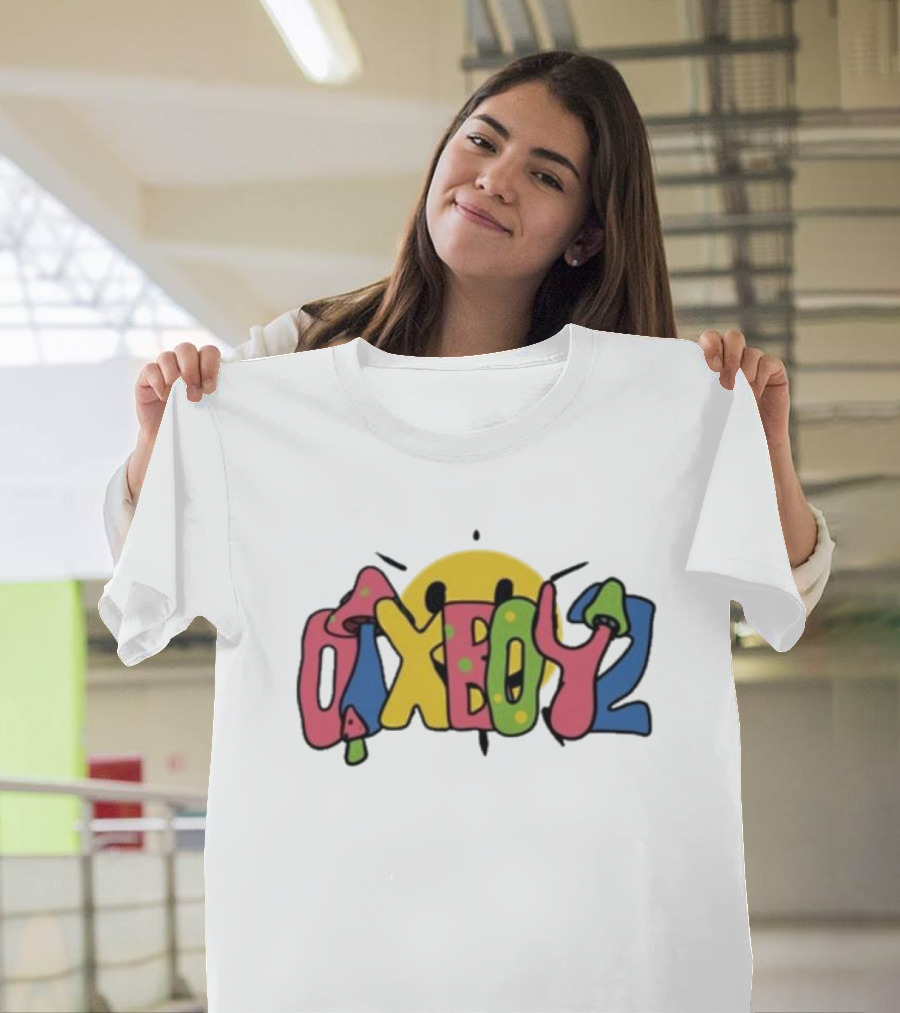 Otxboyz Microdose Smiley Face Psychedelic Bubble Letters T-Shirt