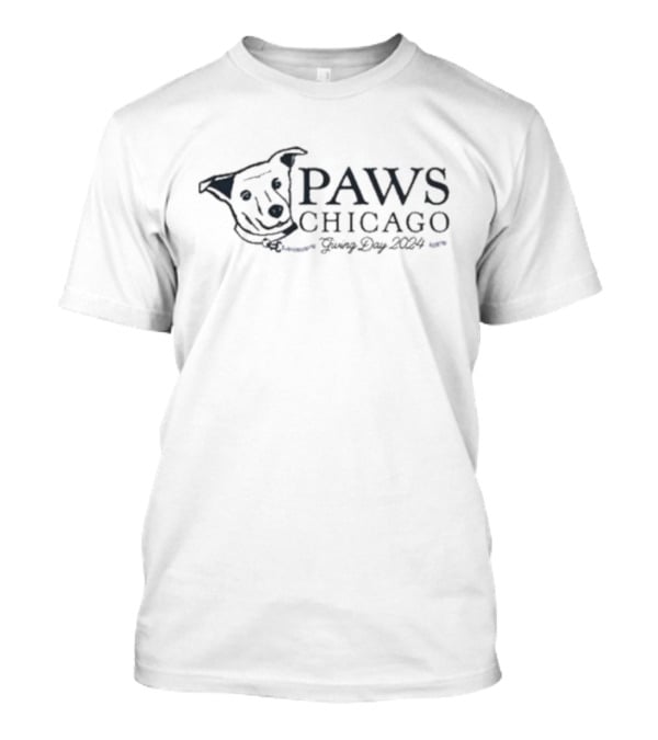 PAWS Chicago Stella Blue Coffee Giving Day T-Shirt