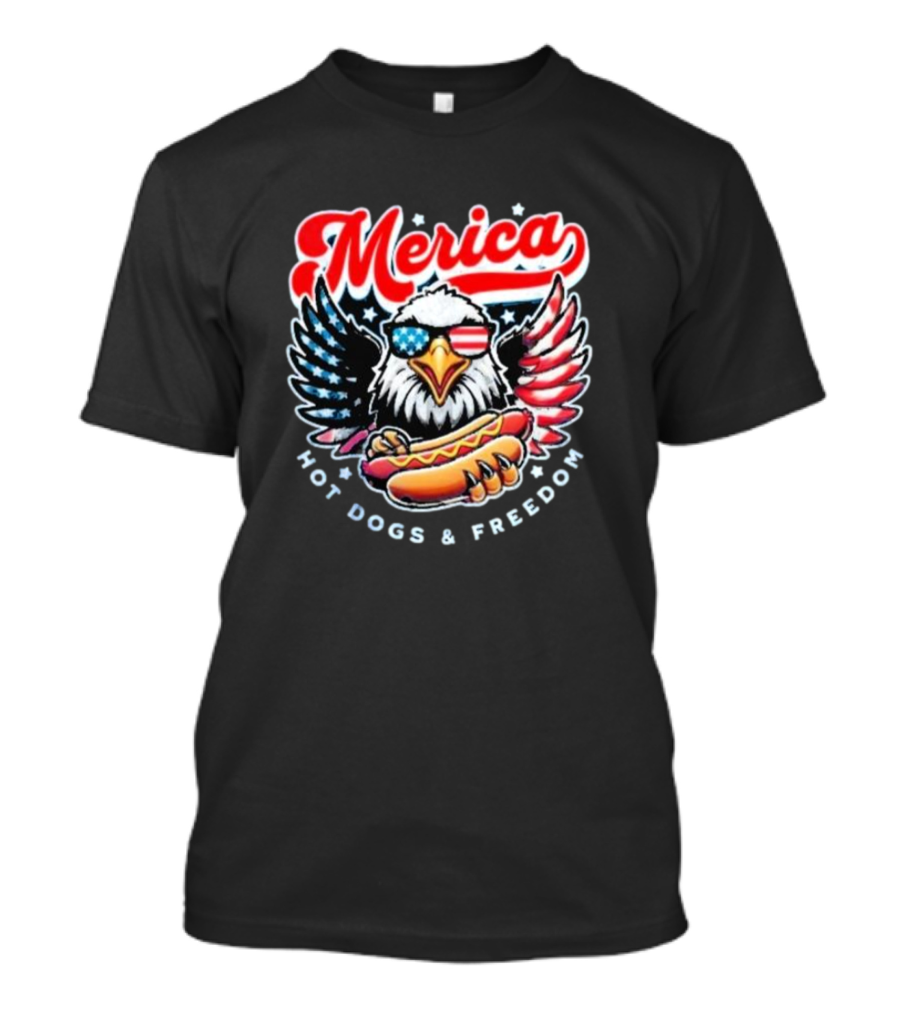 Merica American Eagle With Hot Dogs And Freedom T-Shirt