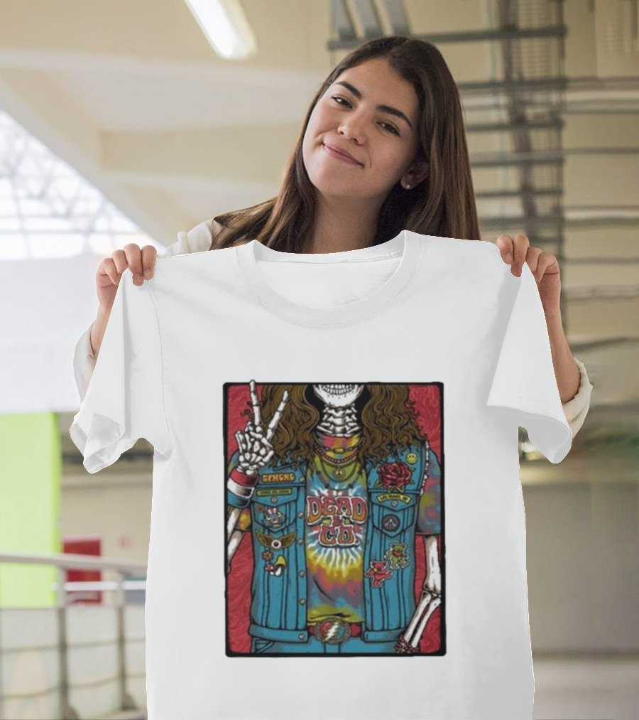Dead and Co Las Vegas June 20 2024 Tie-Dye Skeleton Peacemakers T-Shirt