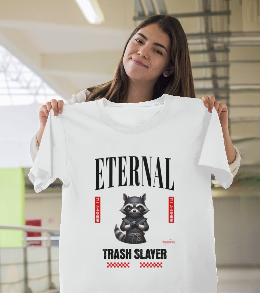 Eternal Trash Slayer Worldwide Raccoon Ninja T-Shirt