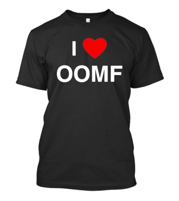 I Heart Oomf Bold Block Letters Red Heart T-Shirt