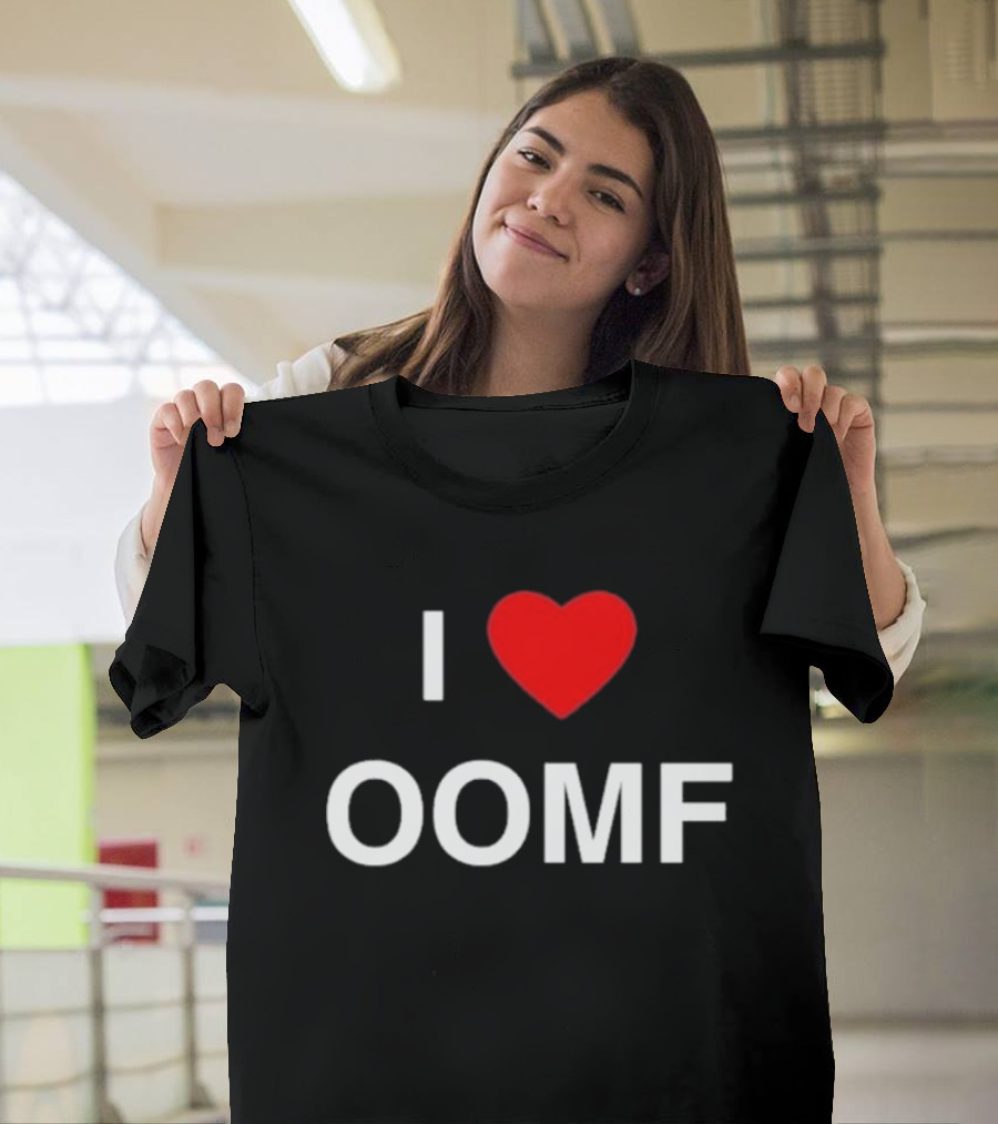 I Heart Oomf Bold Block Letters Red Heart T-Shirt