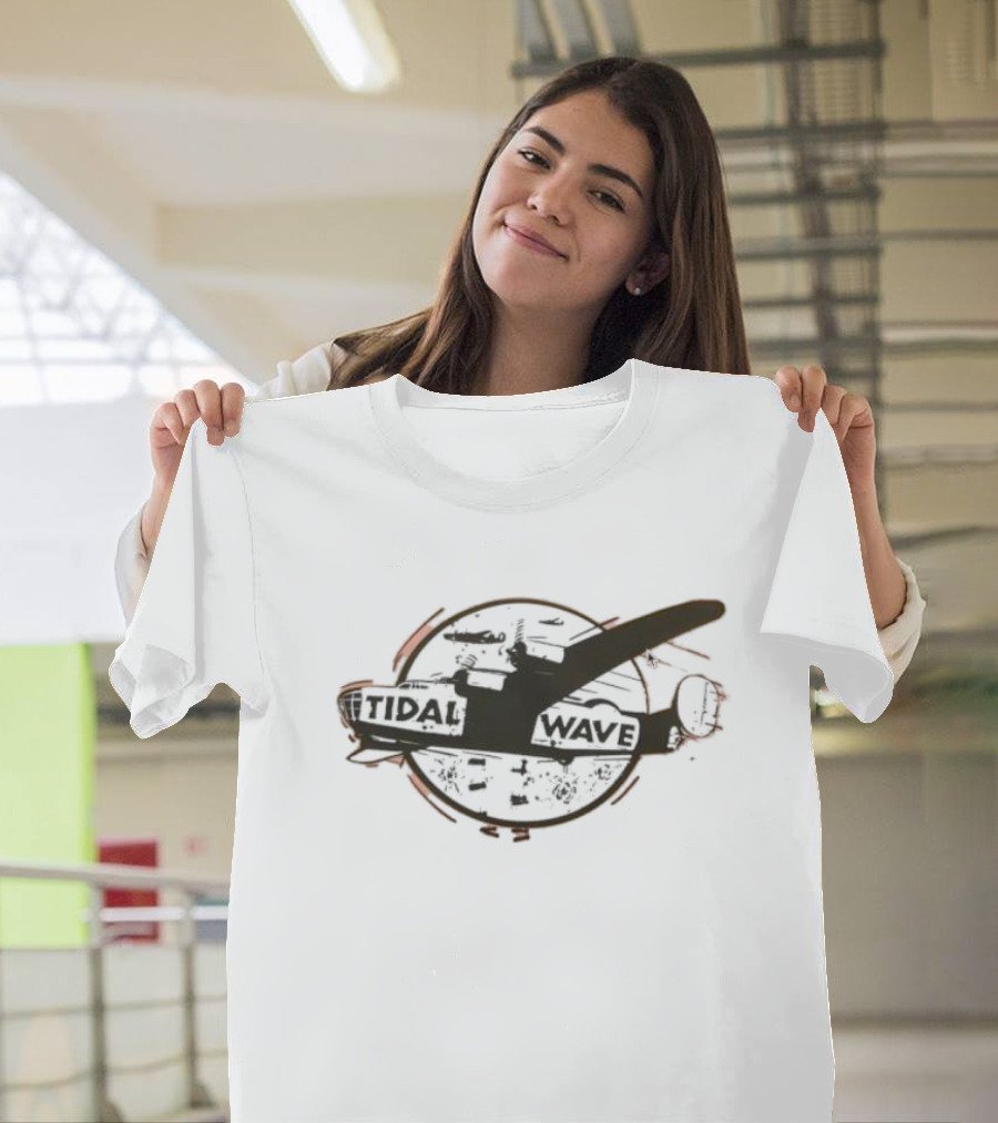 Tidal Wave Plane War Bomber Mission Emblem T-Shirt