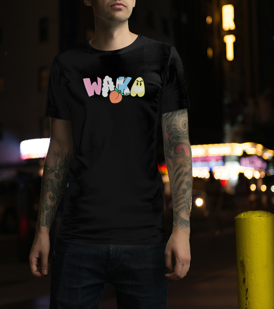 Willito Waka Kulo Y Tetas Peach Emoji Playful Text T-Shirt
