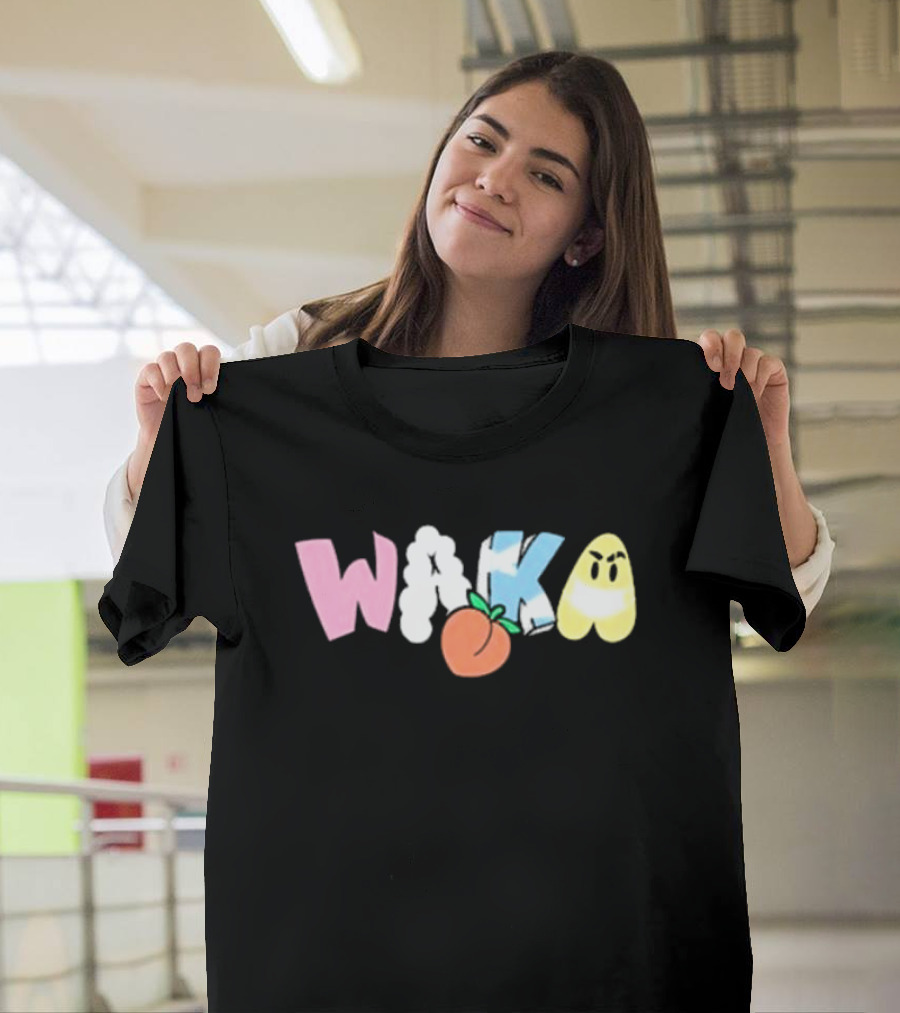 Willito Waka Kulo Y Tetas Peach Emoji Playful Text T-Shirt