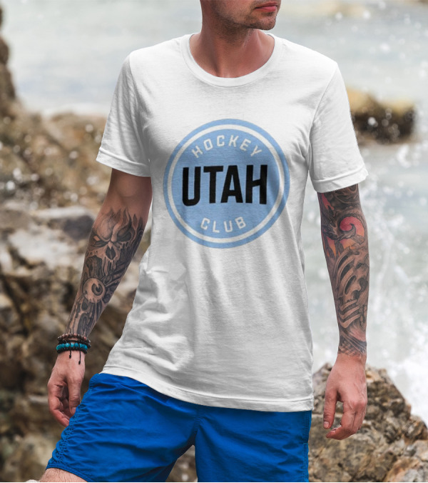 Utah Hockey Club Blue Circular Emblem T-Shirt