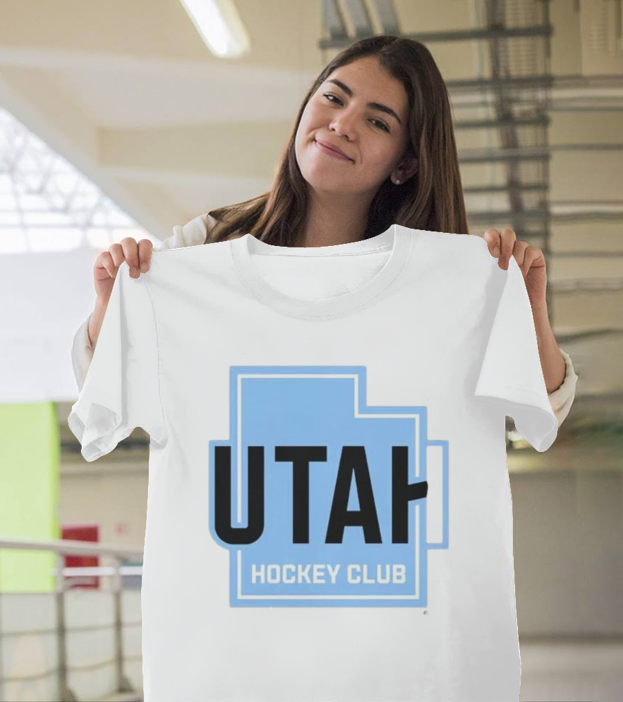 Utah Hockey Club Logo With State Outline T-Shirt