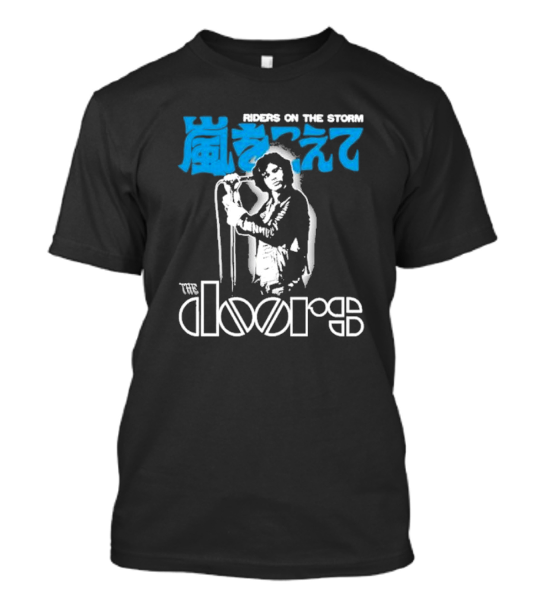 The Doors Riders On The Storm Japanese Text With Iconic Band Member T-Shirt