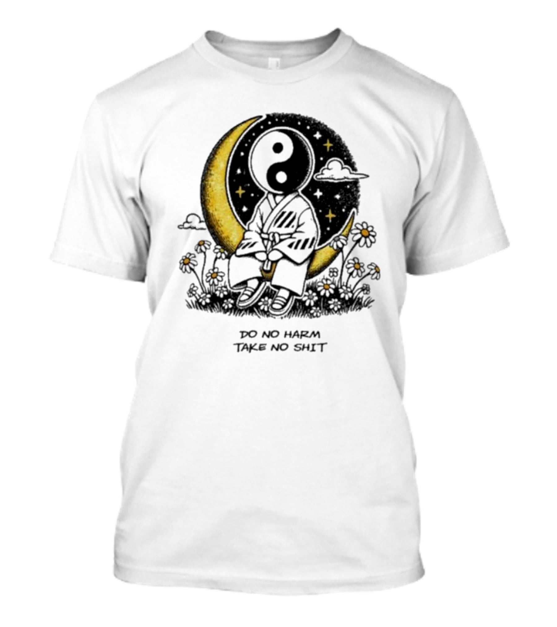 Third Eye Kingdom Yin Yang Moon Do No Harm Take No Shit T-Shirt