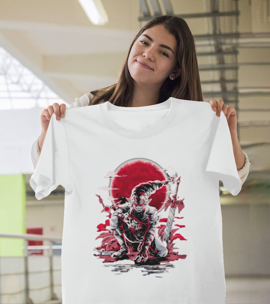 Wax And Wane Paulo Gazola Blood Moon Warrior Blade T-Shirt