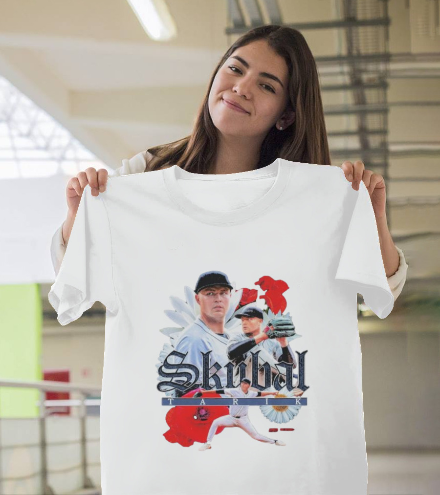 Skubal Tarik Baseball Player Floral Collage T-Shirt
