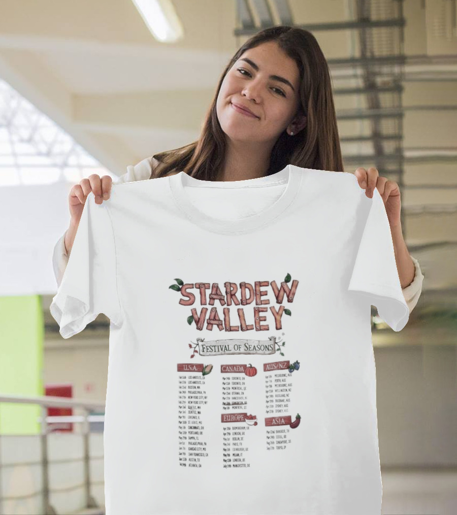 Stardew Valley Festival of Seasons USA Canada Australia New Zealand Europe Asia Event Dates and Locations T-Shirt