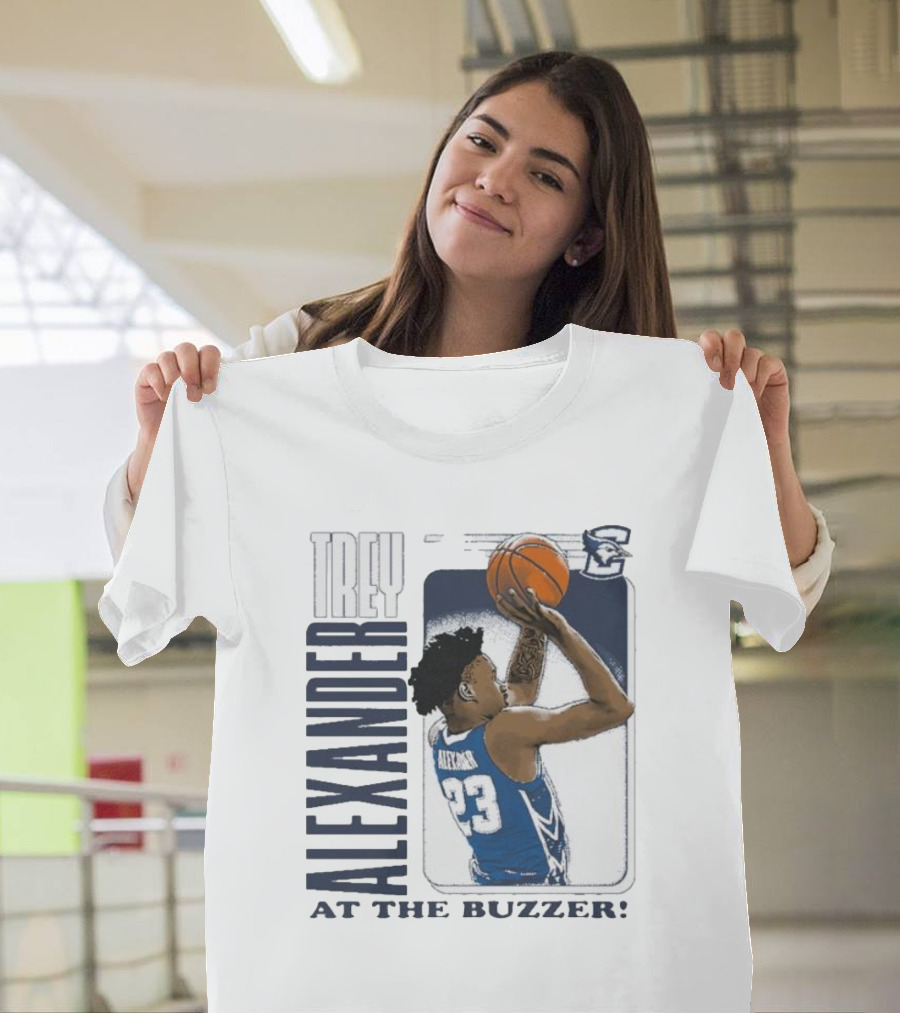 Trey Alexander 23 At The Buzzer Basketball Creighton Bluejays T-Shirt