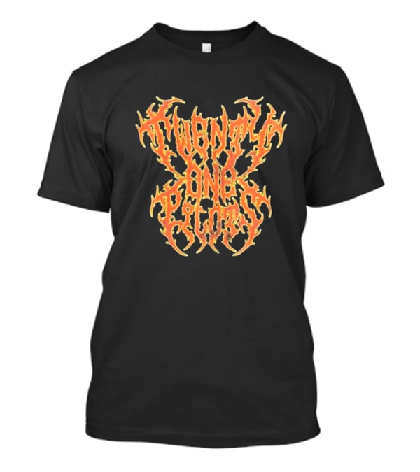 Twenty One Pilots Flame Logo Fiery Text T-Shirt