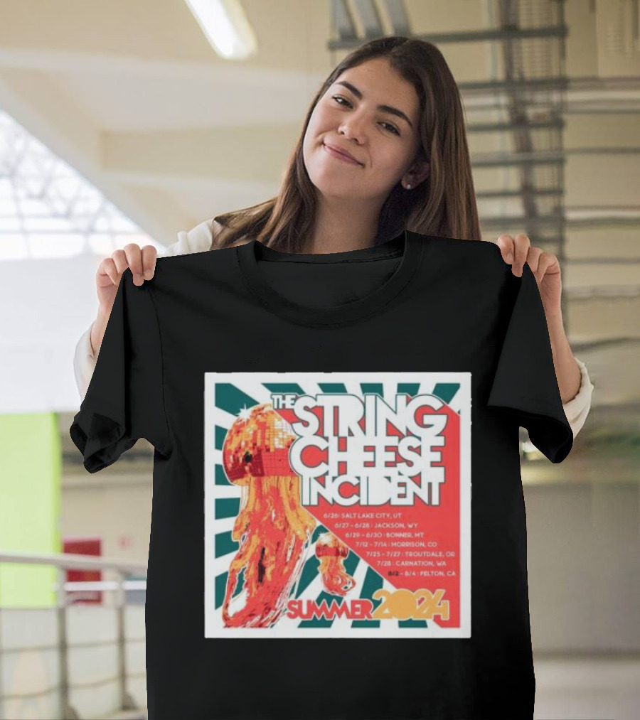 The String Cheese Incident Summer 2024 Tour Dates Salt Lake City Jackson Bonner Morrison Troutdale Carnation Felton T-Shirt