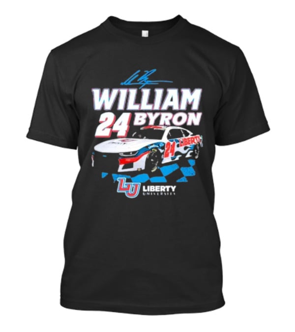 William Byron 24 Liberty University Race Car LU Signature T-Shirt