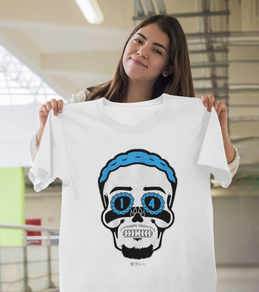 Amon-Ra St Brown Sugar Skull NFLPA 14 T-Shirt