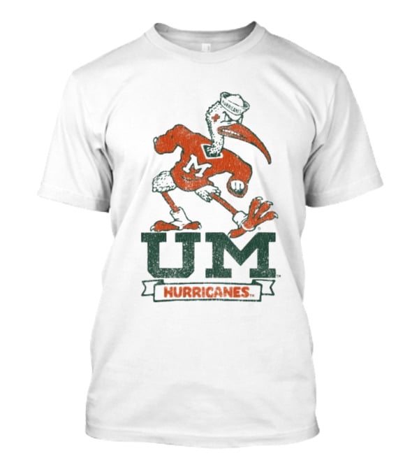 Blue 84 University Of Miami UM Hurricanes White T-Shirt