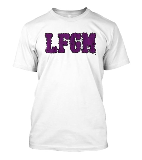 Fuzzy LFGM Purple Text T-Shirt