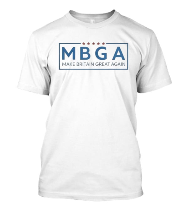 MBGA Make Britain Great Again Red Stars Blue Letters T-Shirt