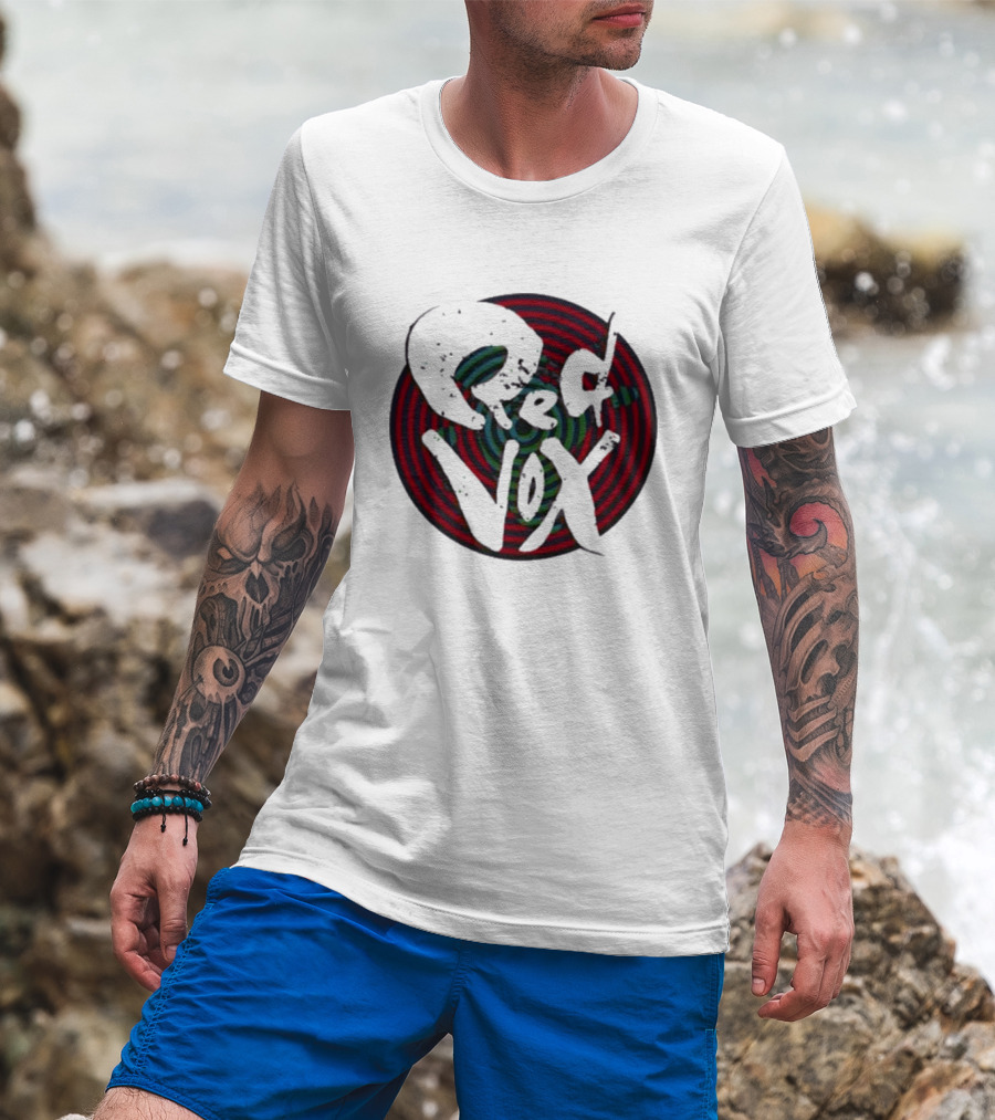 Retroware Red Vox Psychedelic Spiral Retro Vibes T-Shirt