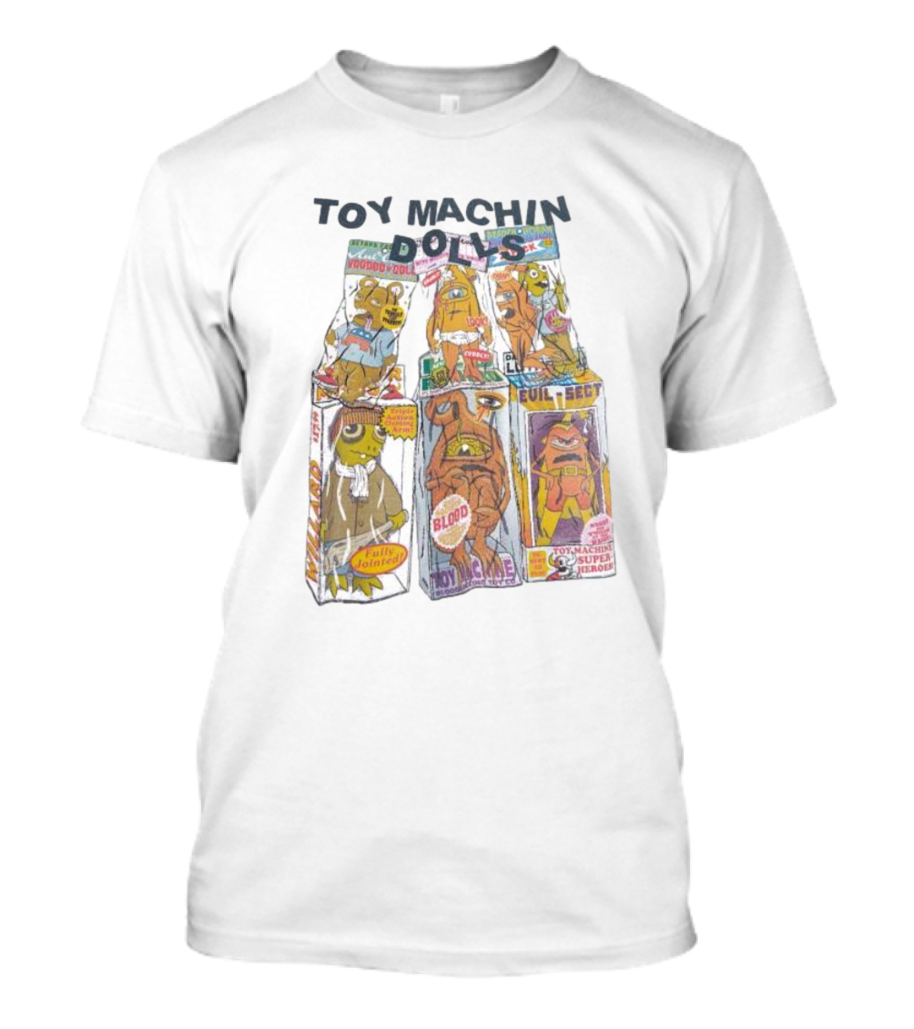 Toy Machine Dolls Evil Sect Blood Fobby Japan Super Heroes T-Shirt