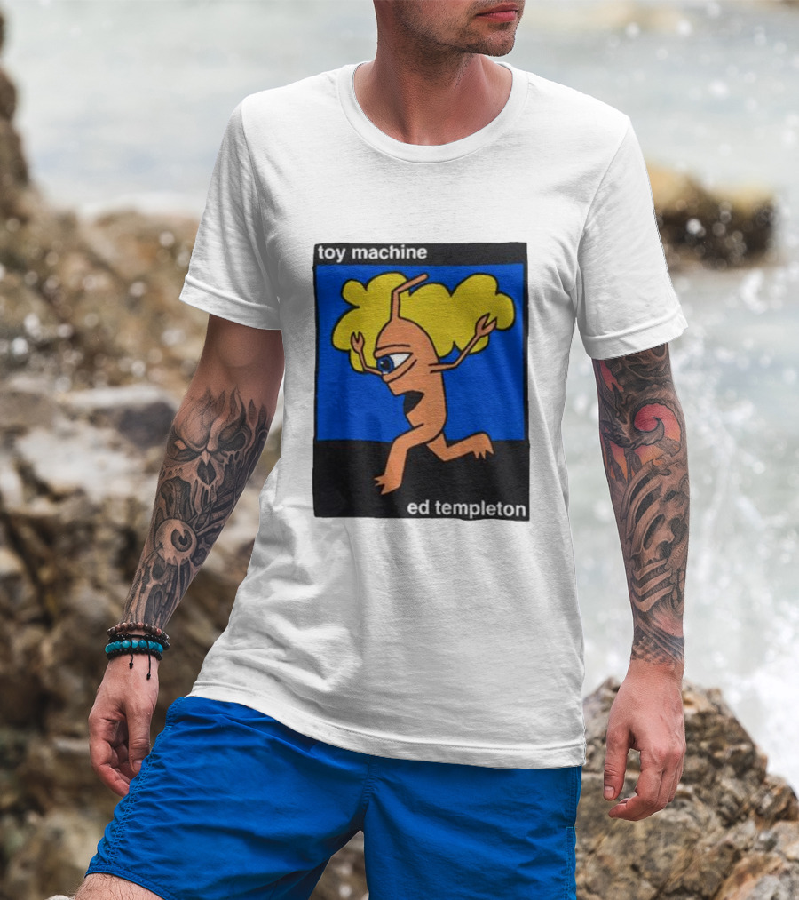 Toy Machine Ed Templeton Cartoon Character With Yellow Hair And One Eye T-Shirt
