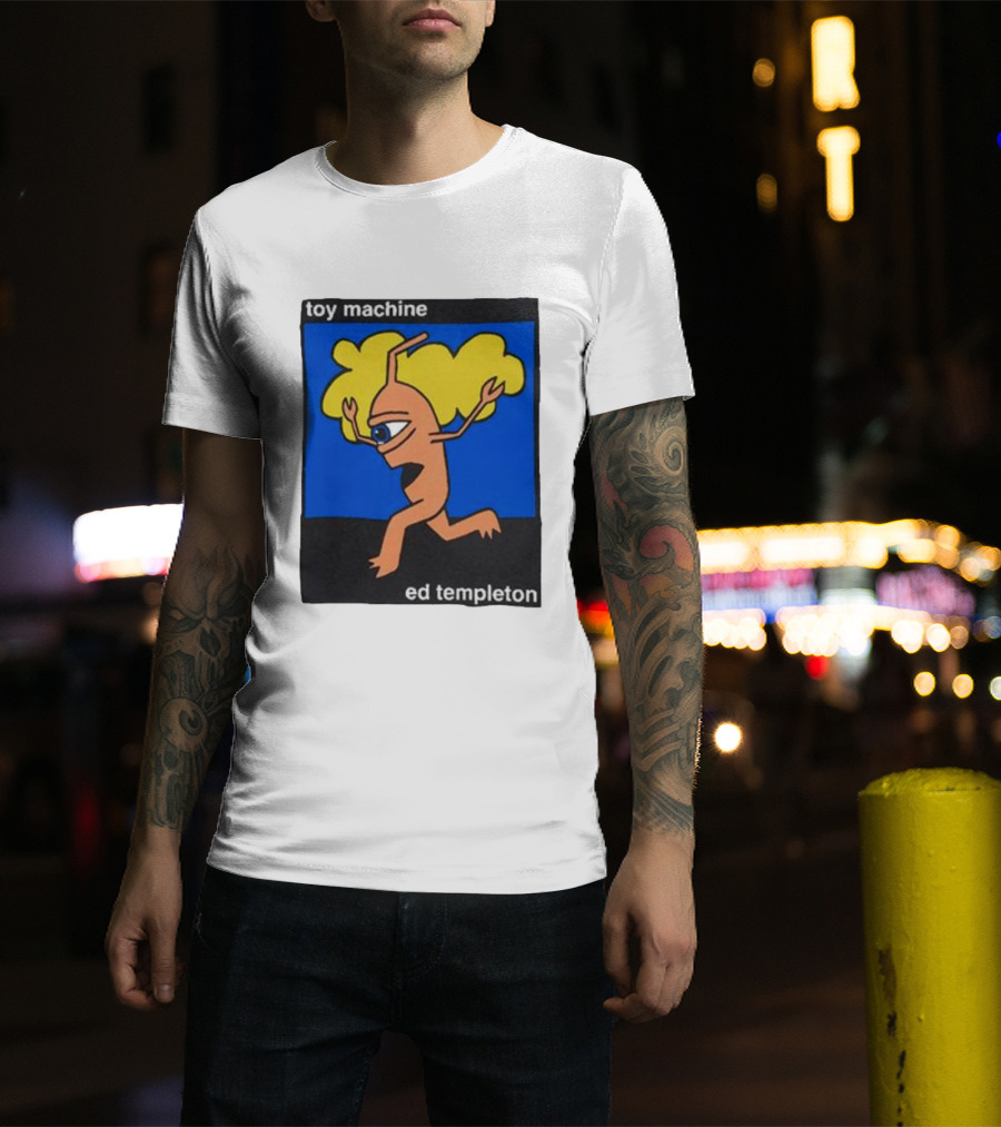Toy Machine Ed Templeton Cartoon Character With Yellow Hair And One Eye T-Shirt