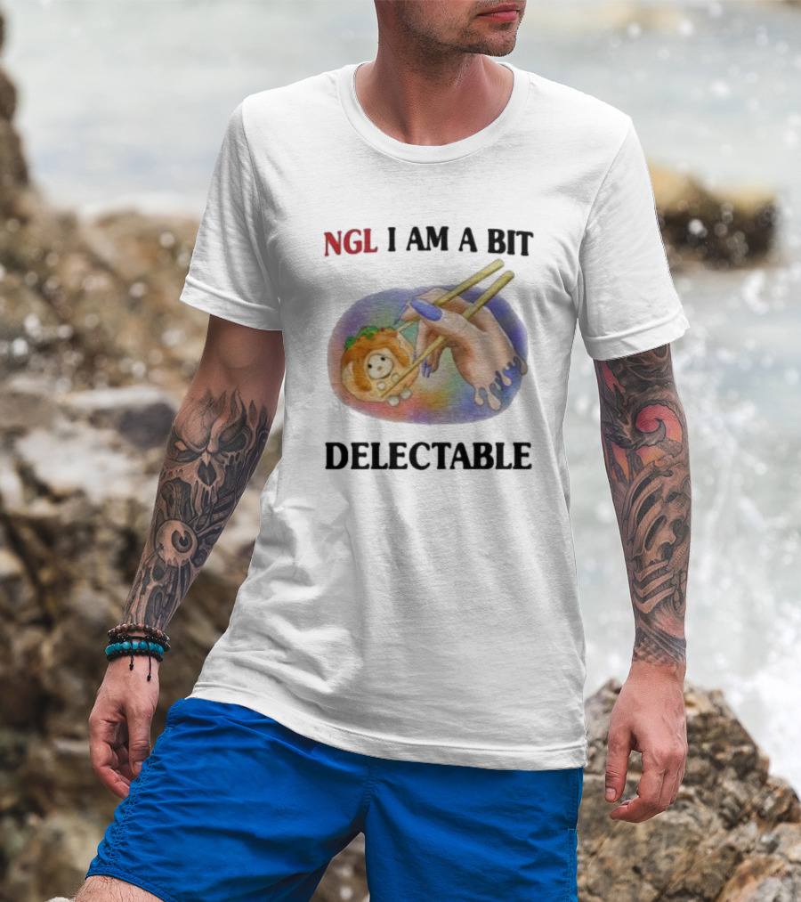 Jmcgg NGL I Am A Bit Delectable Sushi Roll With Cute Character T-Shirt