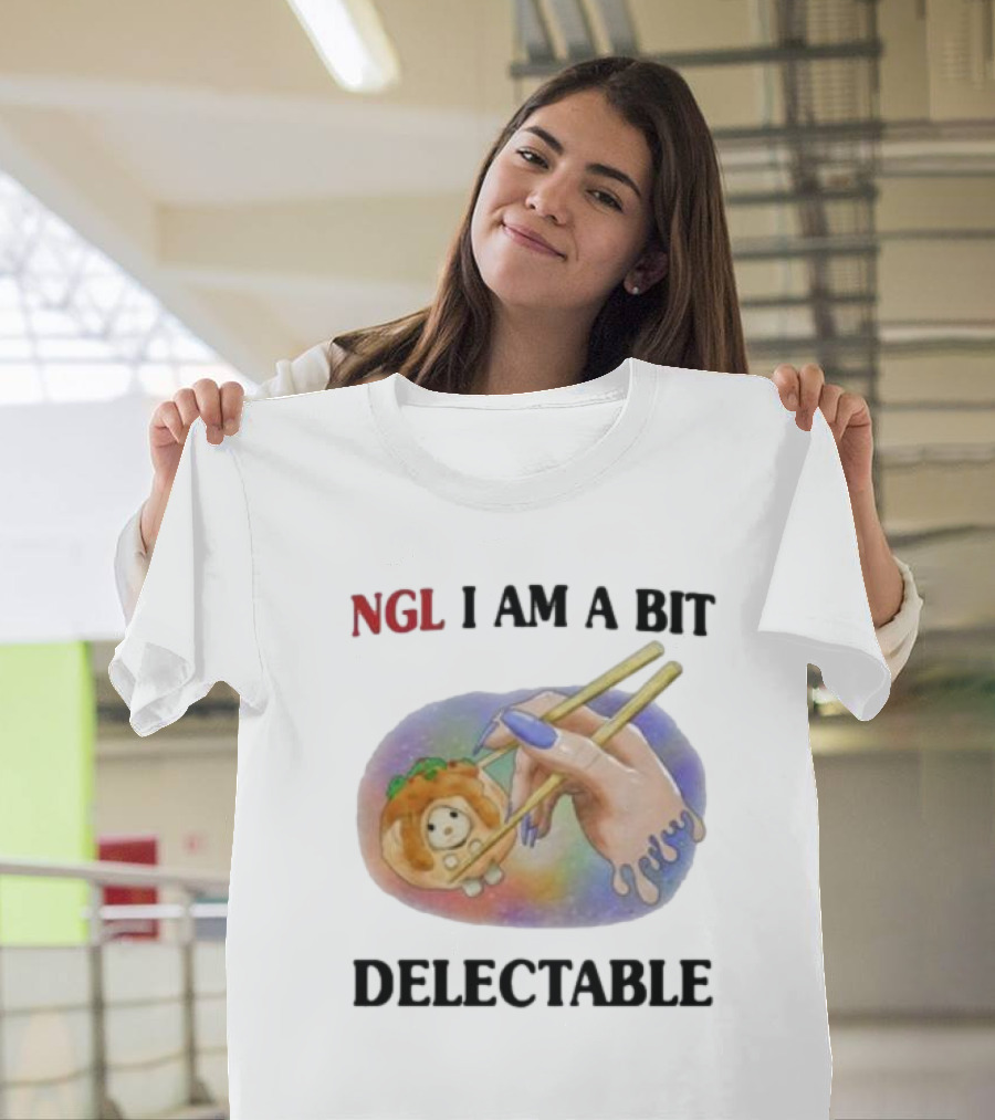 Jmcgg NGL I Am A Bit Delectable Sushi Roll With Cute Character T-Shirt