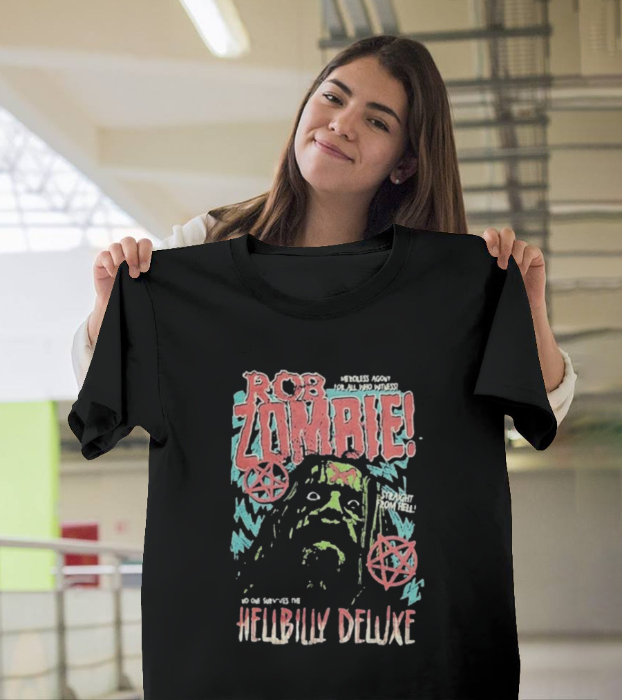 Rob Zombie Merciless Agony Hellbilly Deluxe Straight From Hell T-Shirt