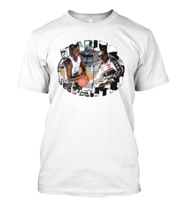 Marino Infantry Dale Earnhardt And Michael Jordan Crossover Sports Legends Collage T-Shirt