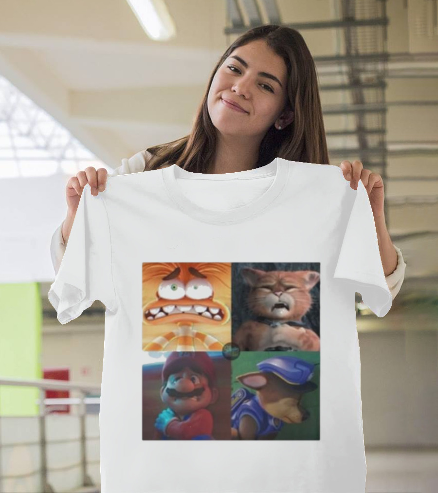 Panic Attack Anxiety Inside Out Puss In Boots Mario Paw Patrol Quartet T-Shirt