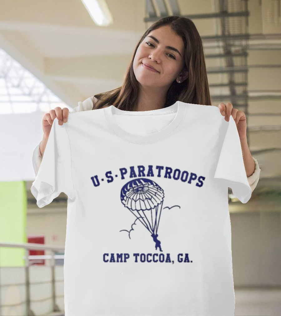 U S Paratroops Camp Toccoa Ga Parachute Iconic T-Shirt