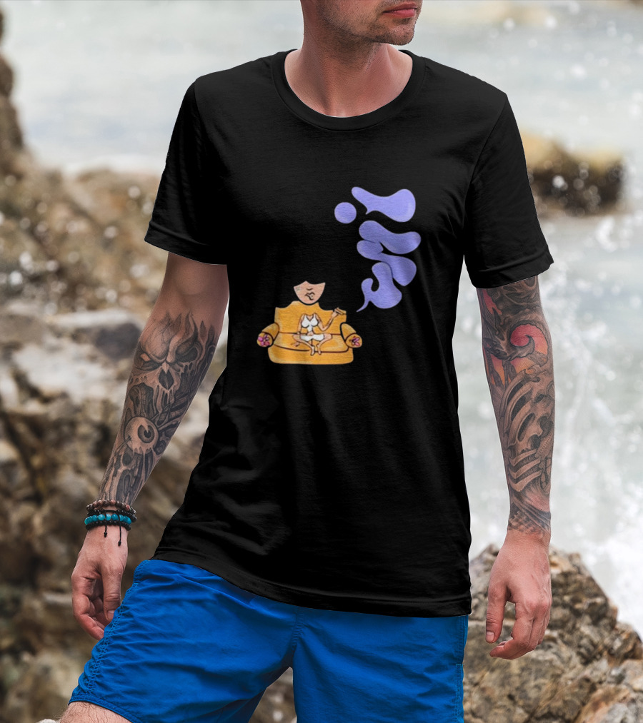 Umi Sitting On Couch With Whoisumi Stylized Smoke T-Shirt