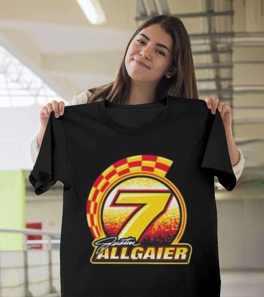 Justin Allgaier 7 Racing Checkered 2024 Toddler T-Shirt