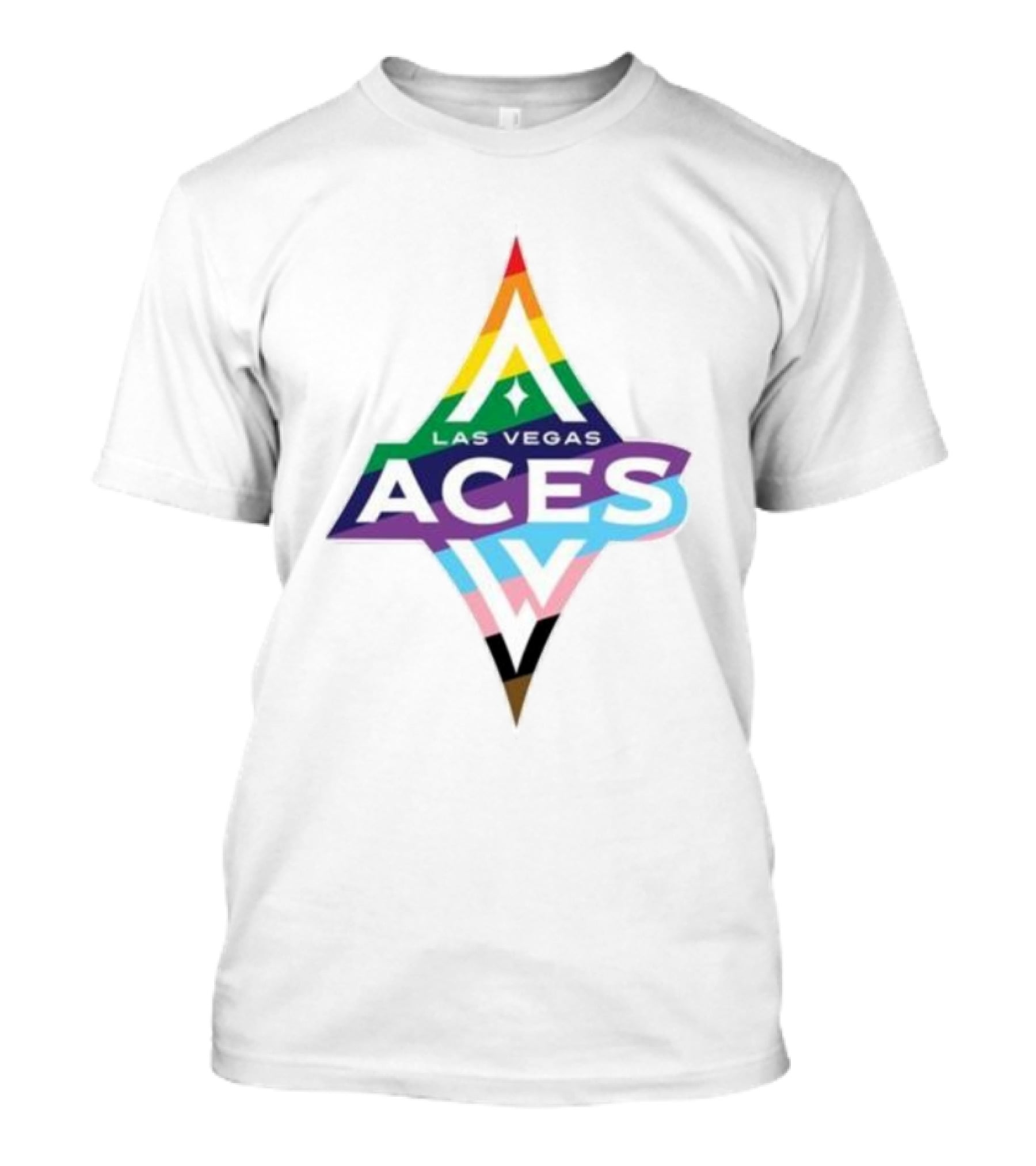 Las Vegas Aces Pride Rainbow Logo T-Shirt