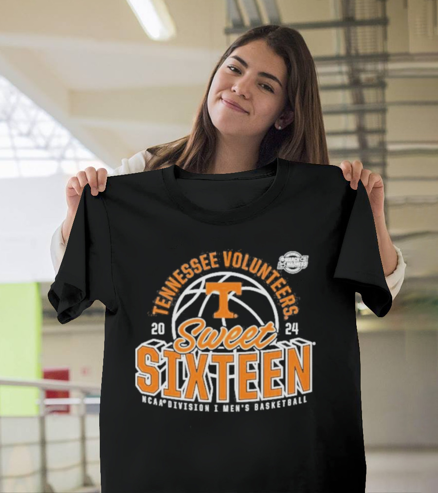 Tennessee Volunteers 2024 Sweet Sixteen NCAA Division I Men's Basketball Tournament T-Shirt