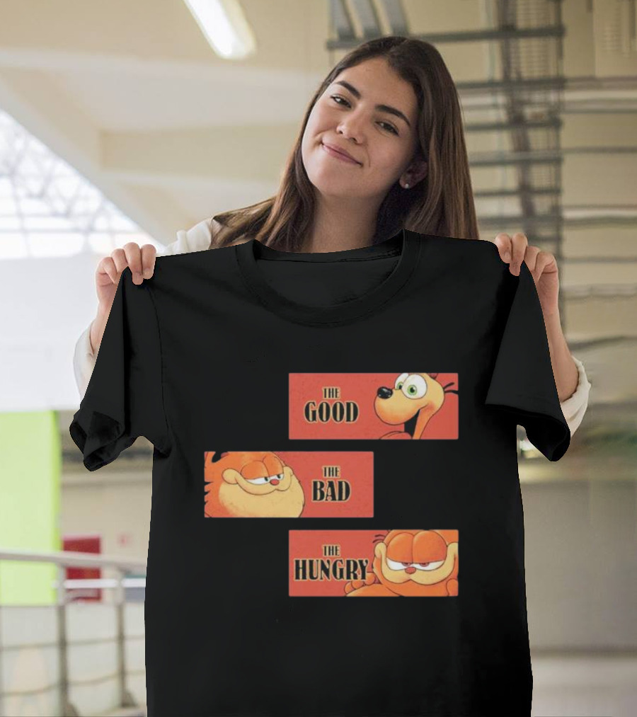 The Good The Bad The Hungry Garfield and Odie T-Shirt