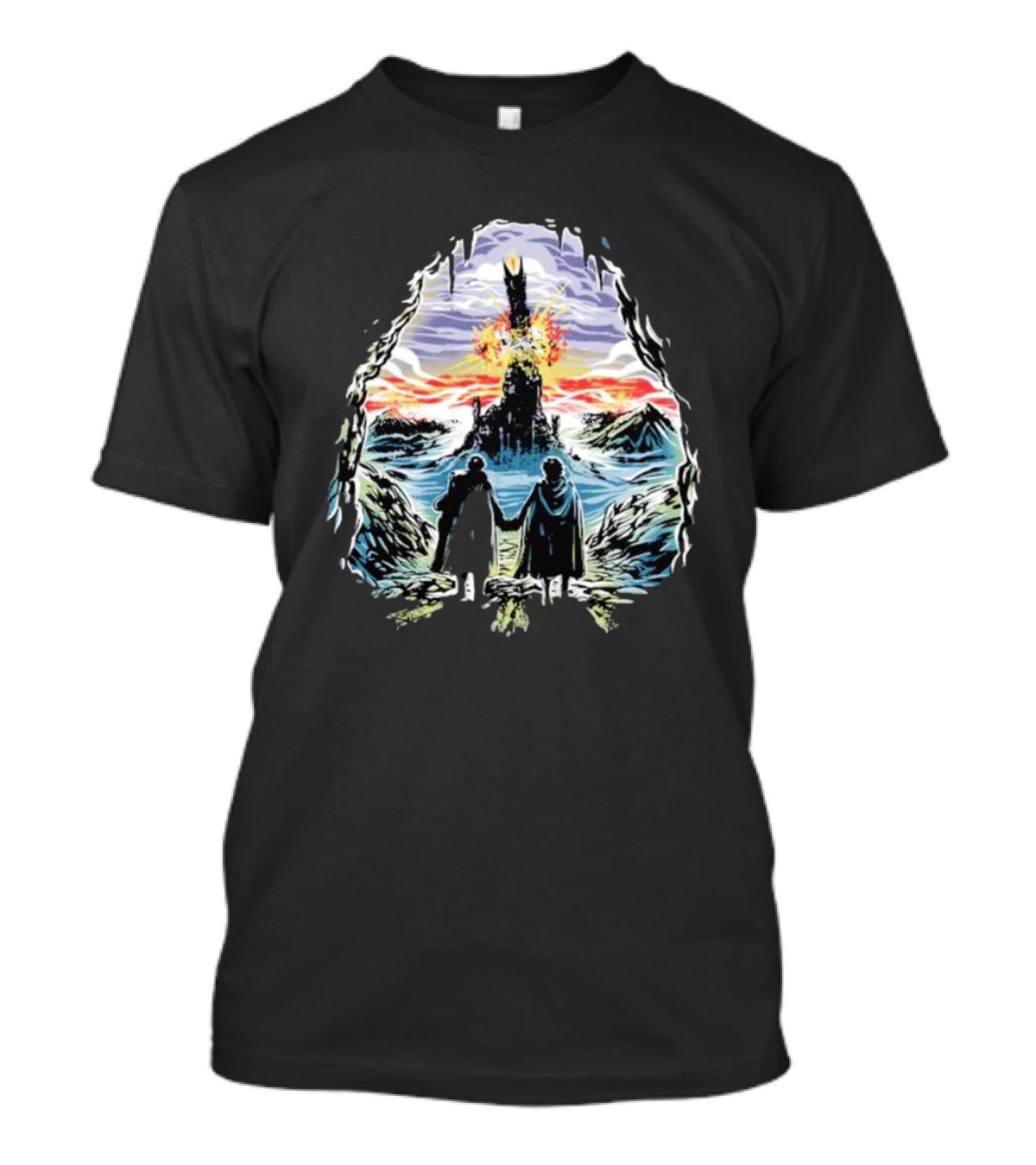 Project One Ring Mount Doom Journey Frodo Sam Image T-Shirt