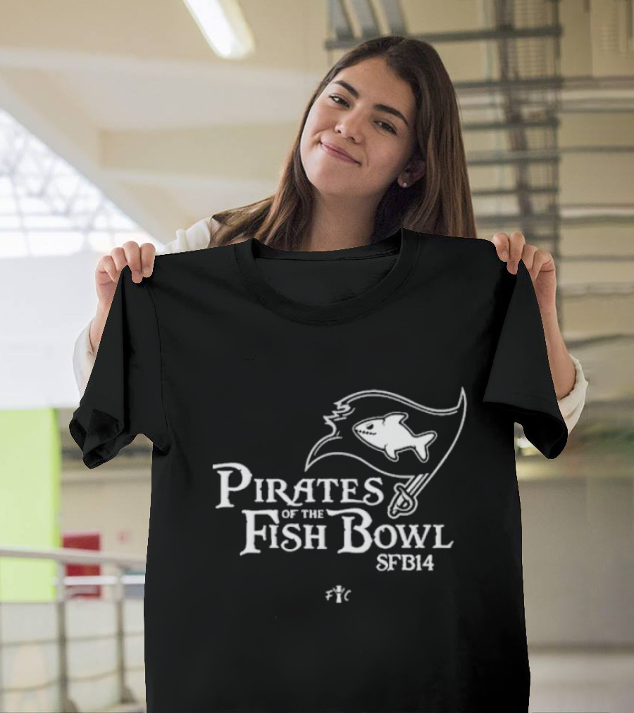 Pirates Of The Fish Bowl SFB14 Flag Shark T-Shirt