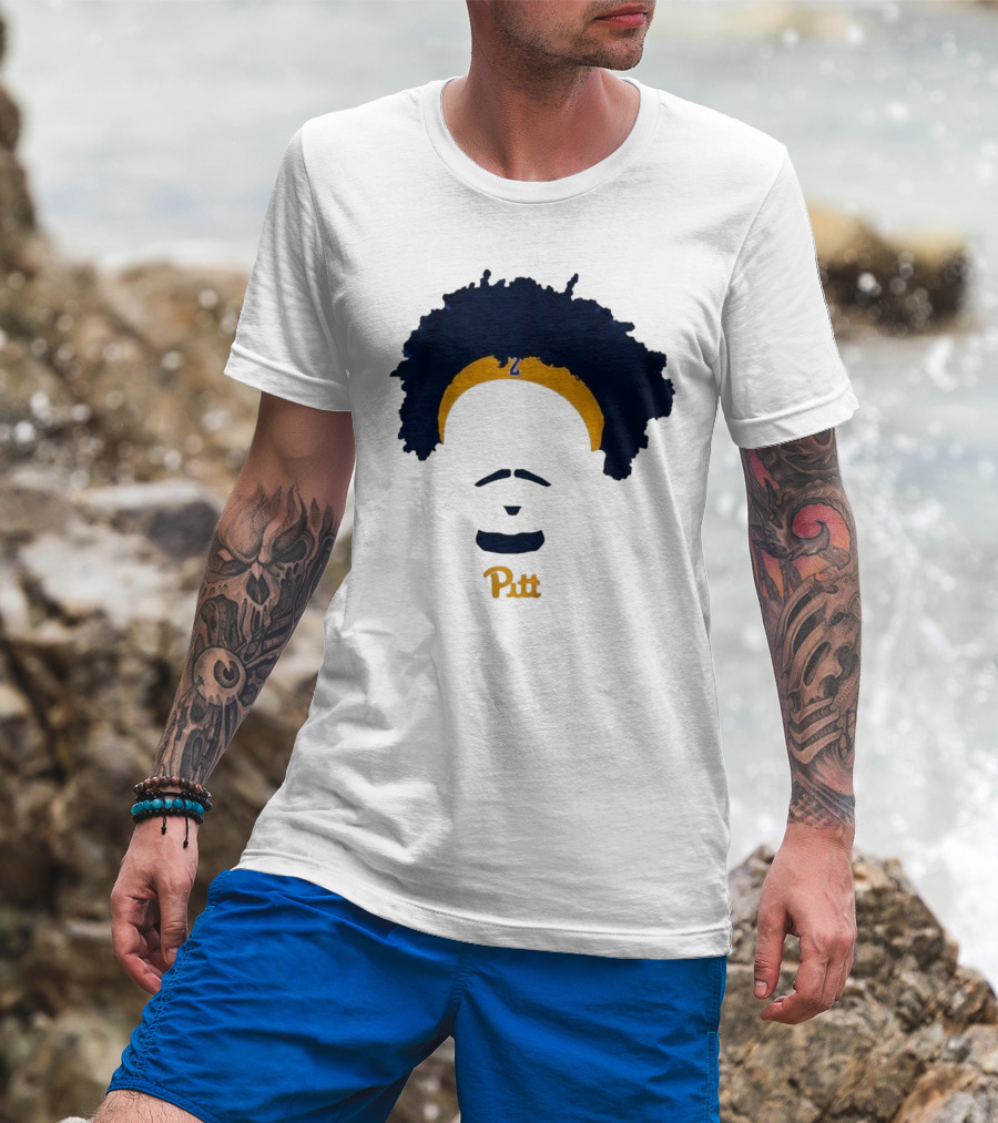 Pitt Basketball Blake Hinson Hair Headband Number 2 T-Shirt