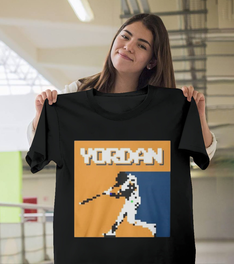 Yordan Alvarez Astros Pixelated Baseball T-Shirt