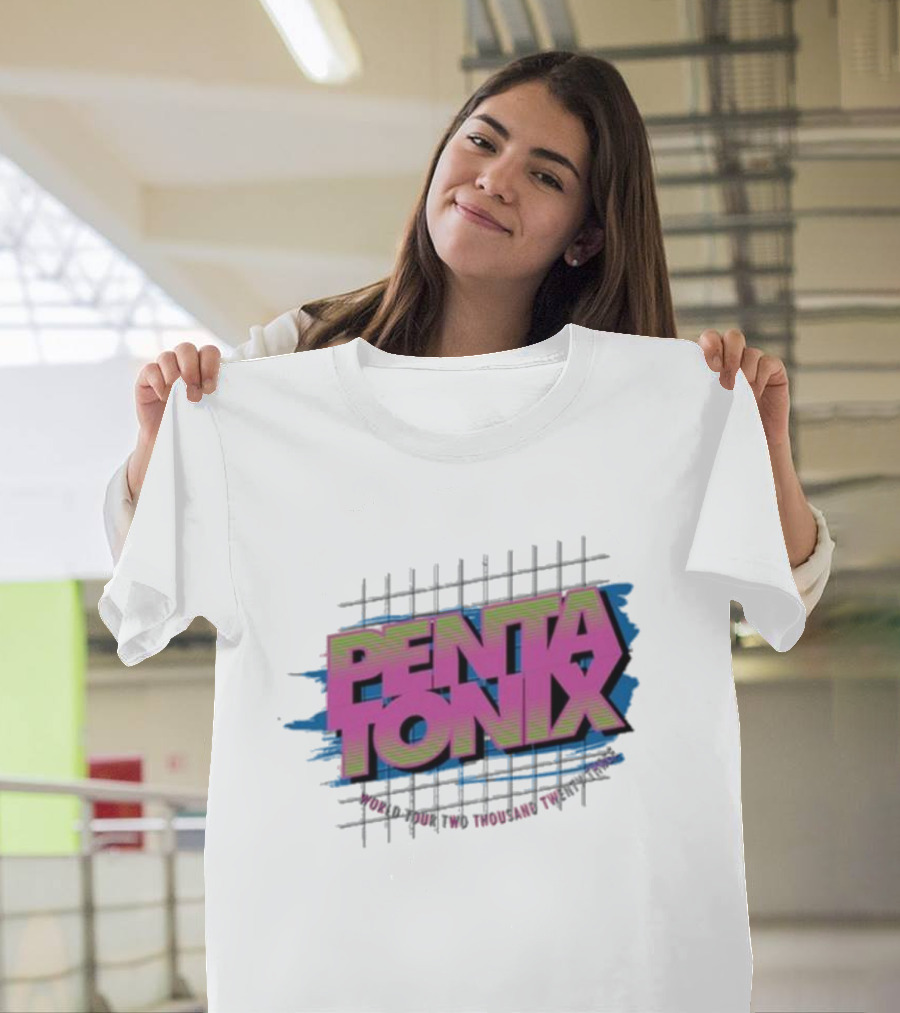 Pentatonix PTX Logo with Grid and Vibrant Colors T-Shirt